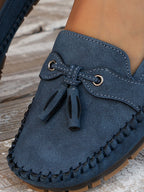 Women's Tassel Moccasin Loafers | Slip-On Flat-17