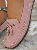 Women's Tassel Moccasin Loafers | Slip-On Flat-19