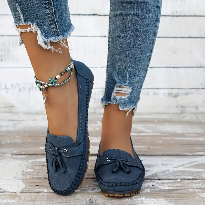 Women's Tassel Moccasin Loafers | Slip-On Flat-5
