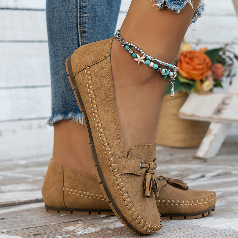 Women's Tassel Moccasin Loafers | Slip-On Flat-8