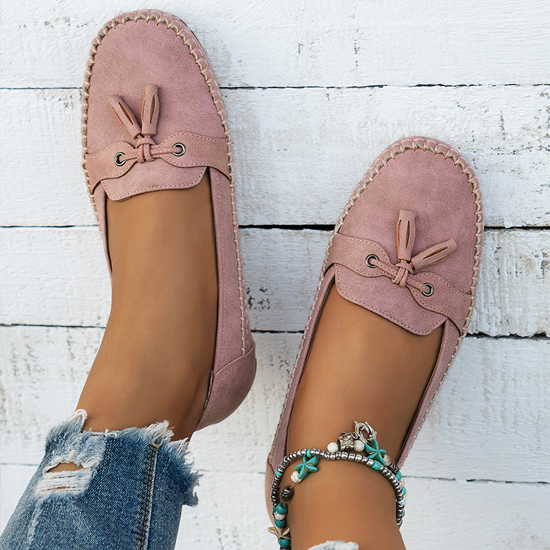 Women's Tassel Moccasin Loafers | Slip-On Flat-11
