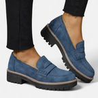Women's Casual Loafers | Black Lug Sole-3