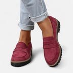 Women's Casual Loafers | Black Lug Sole-6