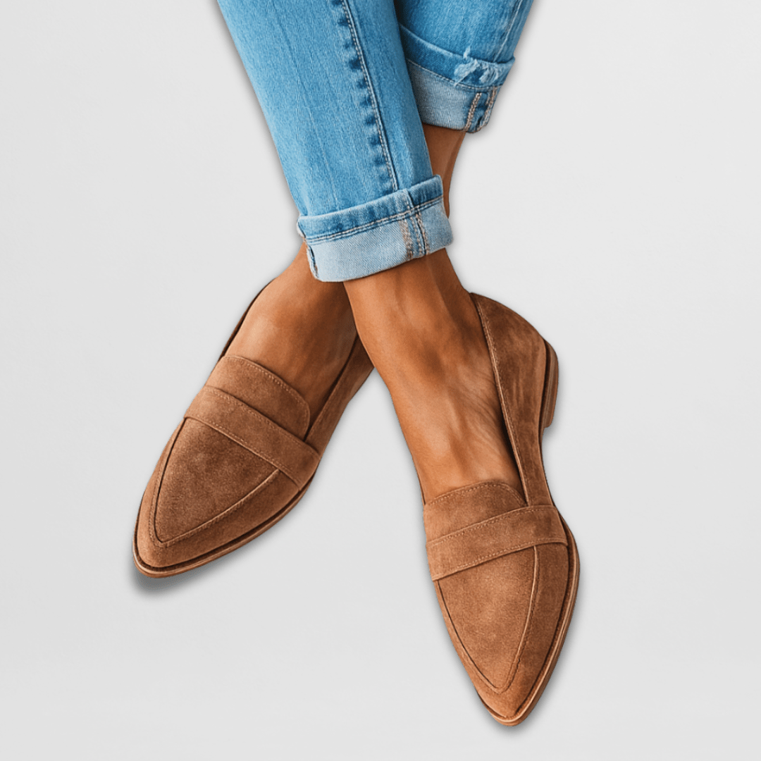 Women's Pointed Toe Loafers | Slip-On Flat-1