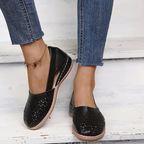 Women's Cutout Slip-On Flats | Wedge Loafers-7