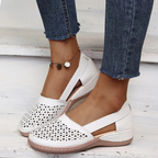 Women's Cutout Slip-On Flats | Wedge Loafers-3