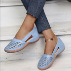 Women's Cutout Slip-On Flats | Wedge Loafers-5