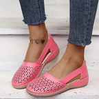 Women's Cutout Slip-On Flats | Wedge Loafers-8