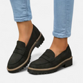 Women's Casual Loafers | Black Lug Sole-1