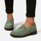 Women's Casual Loafers | Black Lug Sole-5