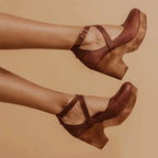 Women's Closed Toe Wedge Clogs | Ankle Strap Heels-2