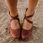 Women's Closed Toe Wedge Clogs | Ankle Strap Heels-4