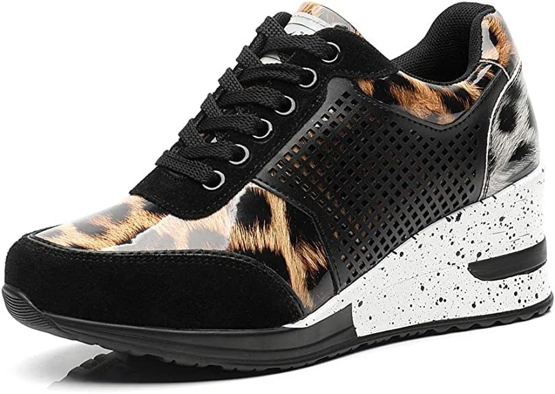 Women's Hidden Wedge Sneakers | Lace Up Platform-4