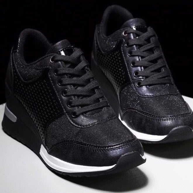 Women's Hidden Wedge Sneakers | Lace Up Platform-5