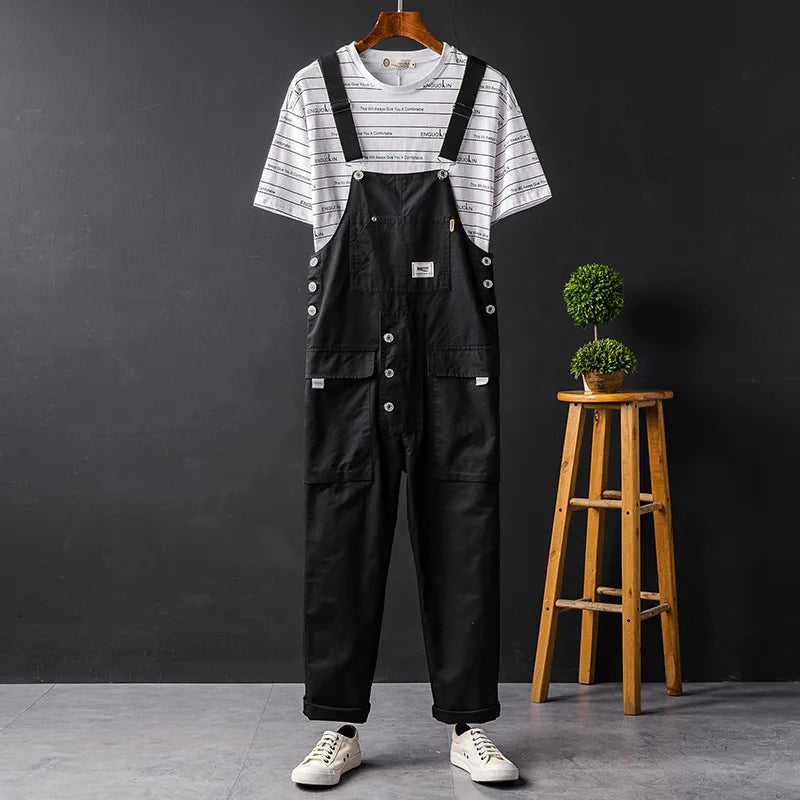 Women's Cargo Overalls | Wide Leg Adjustable-8