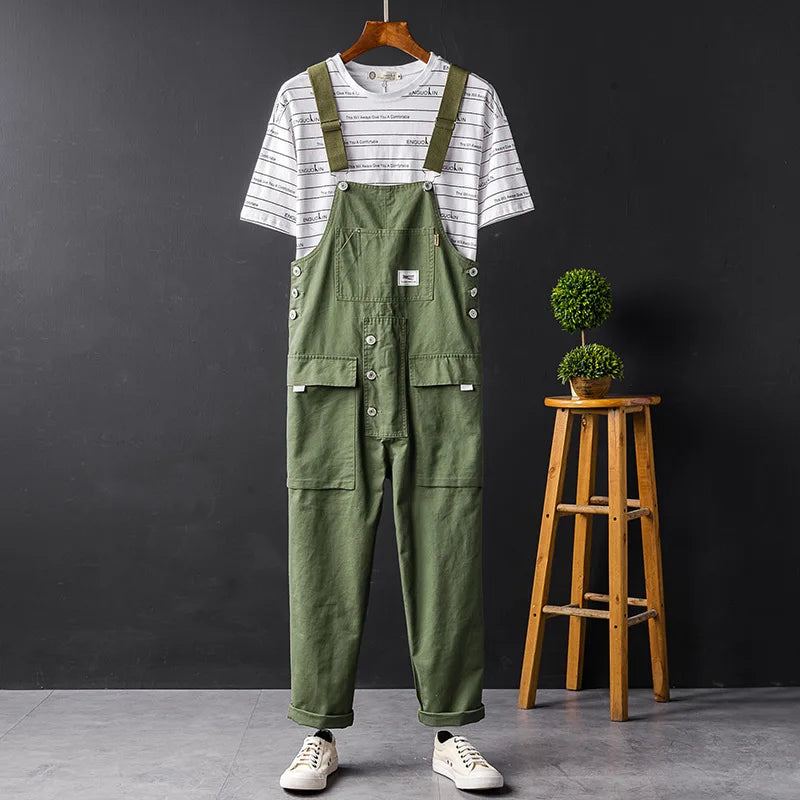 Women's Cargo Overalls | Wide Leg Adjustable-4