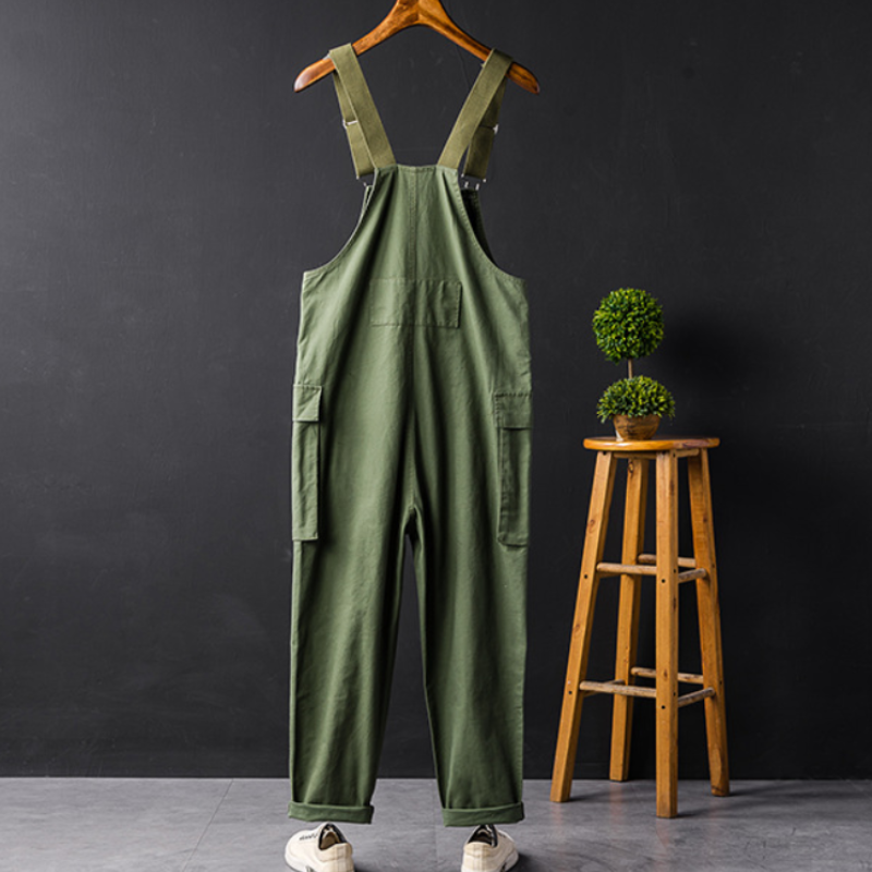Women's Cargo Overalls | Wide Leg Adjustable-7