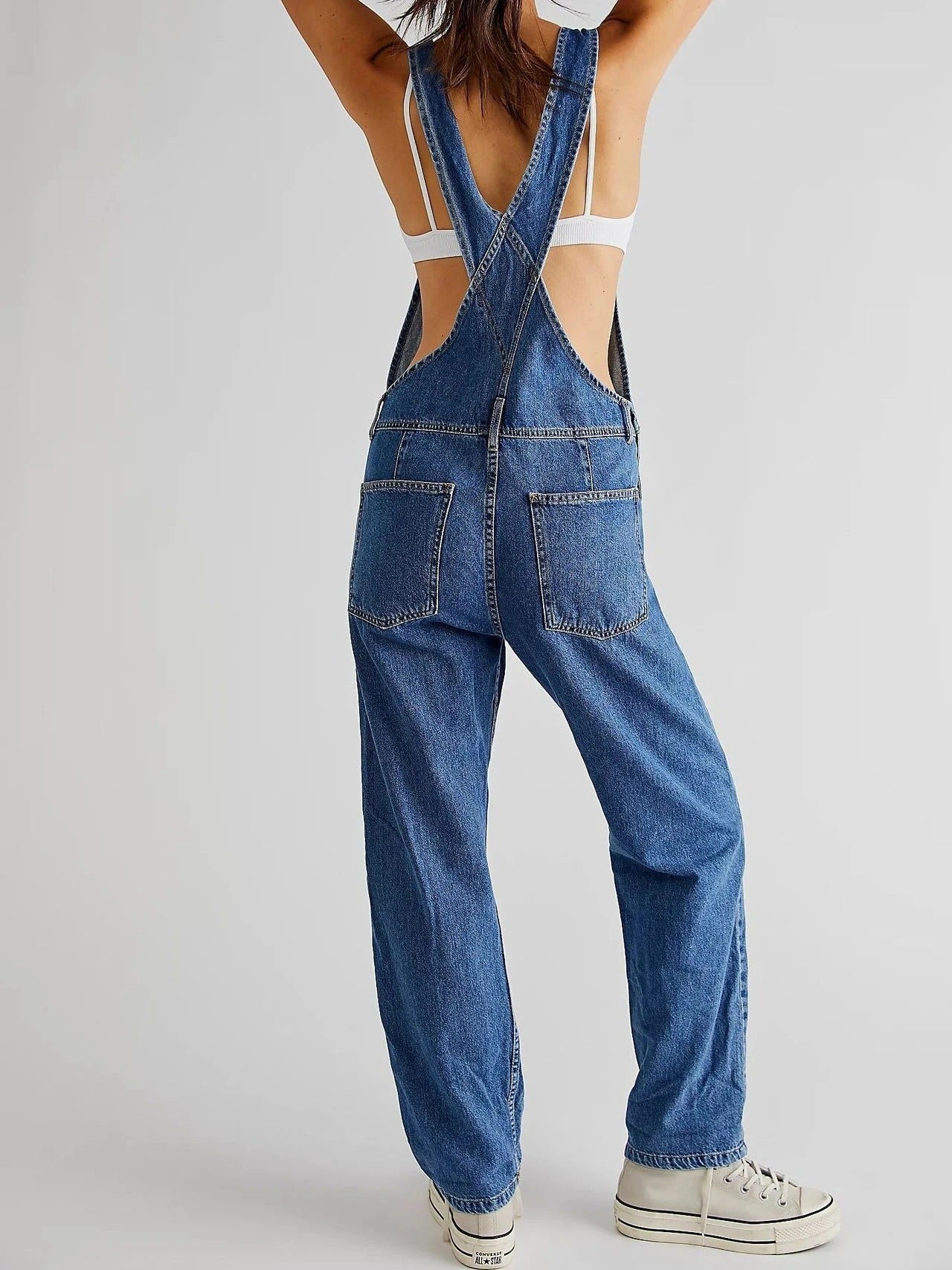 Women's Wide Leg Overalls | Casual High Waist-2