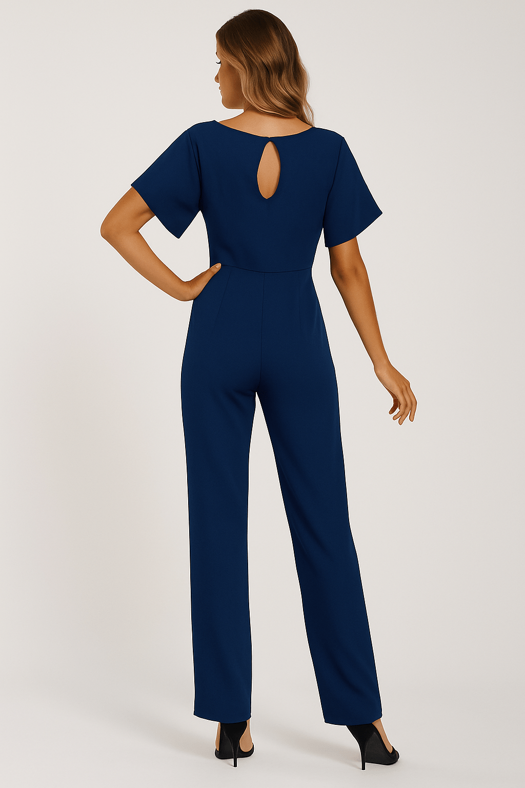 Women's Wide Leg Jumpsuit | Casual Tie Waist-10