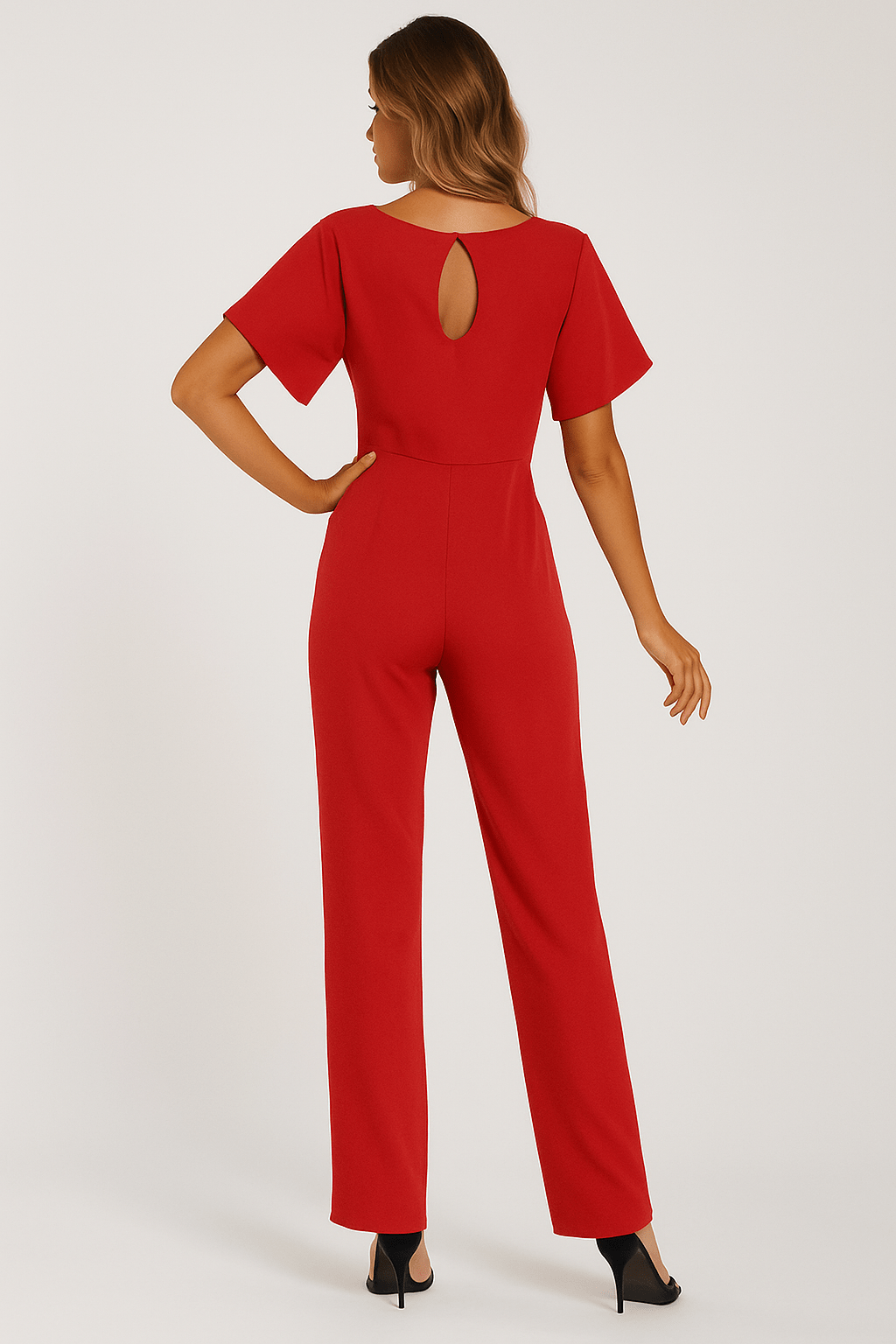 Women's Wide Leg Jumpsuit | Casual Tie Waist-16