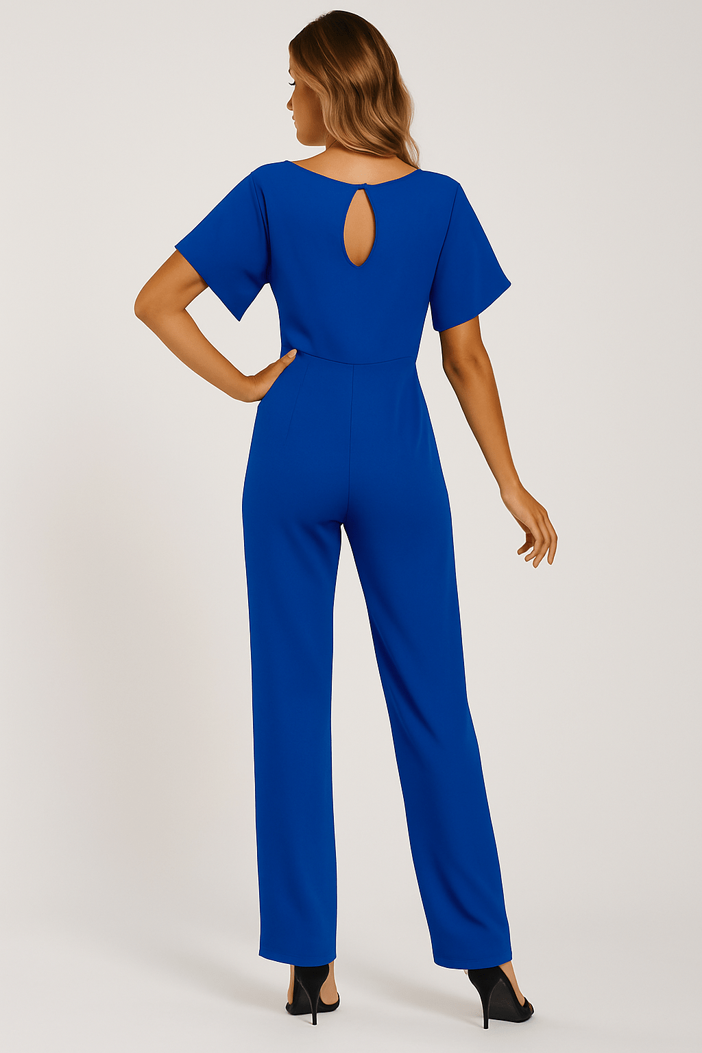 Women's Wide Leg Jumpsuit | Casual Tie Waist-8
