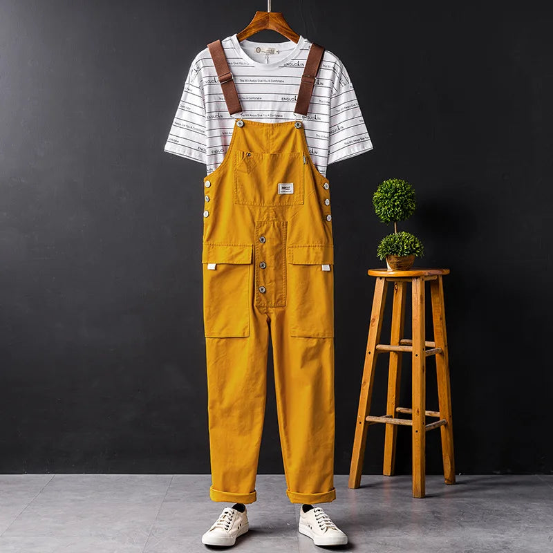 Women's Cargo Overalls | Wide Leg Adjustable-5