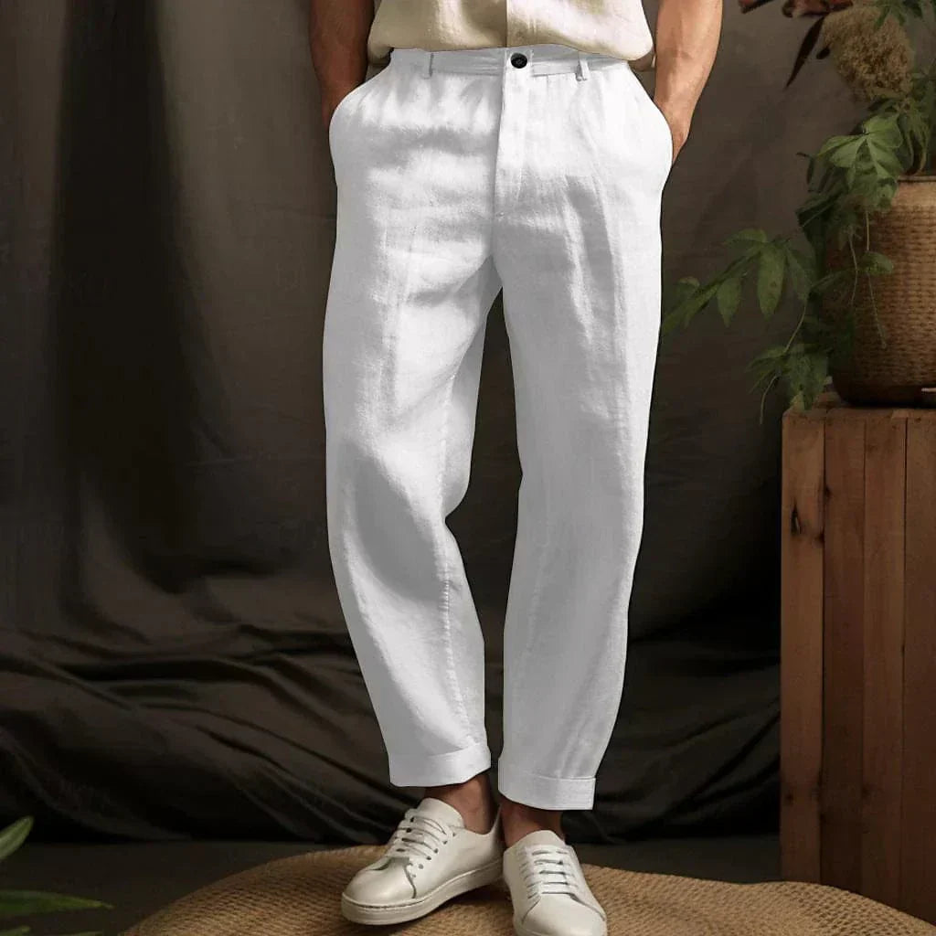 Men's Pleated Wide Leg Pants | High Waist-2