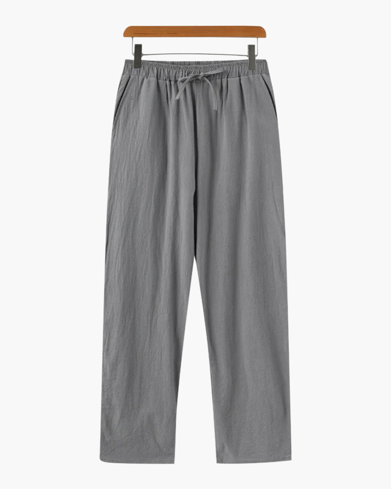Men's Wide Leg Pants with Drawstring | Casual-10