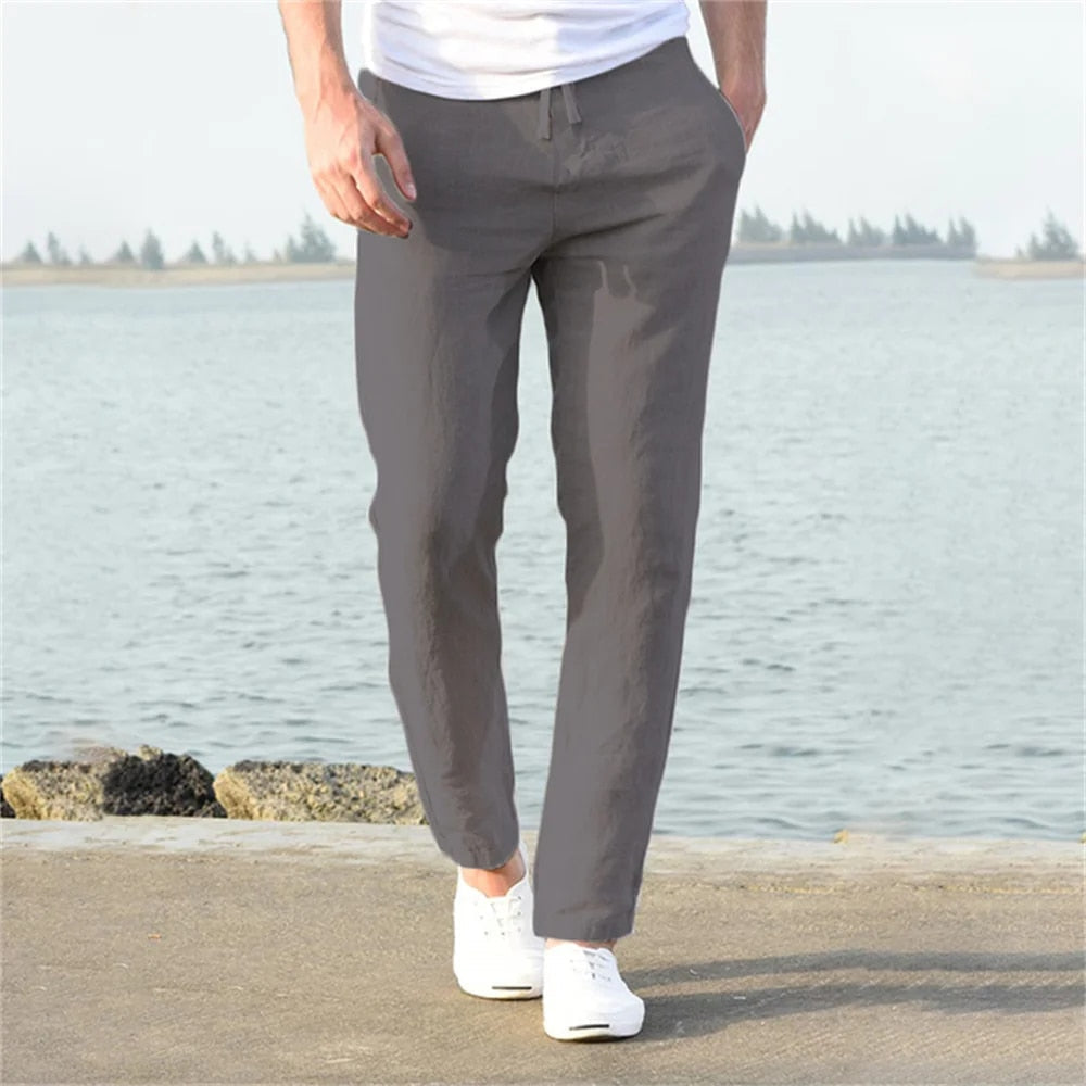 Men's Casual Wide Leg Pants | Summer Drawstring-5