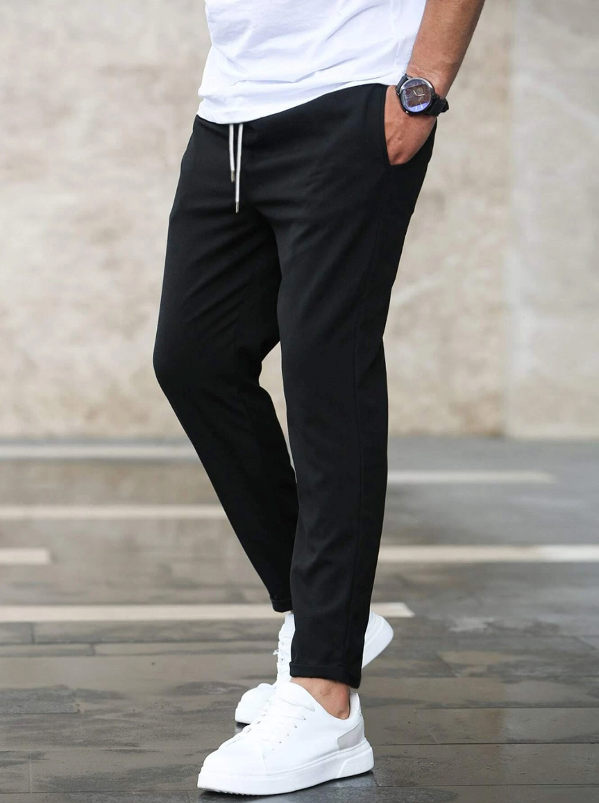 Men's Casual Wide Leg Pants | Stretch-12