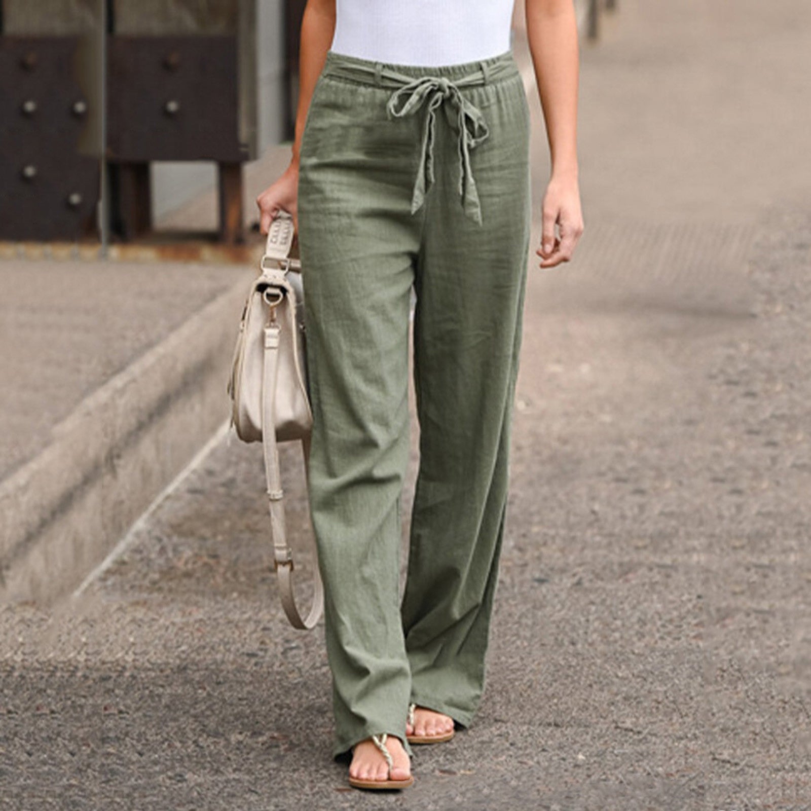 Women's Wide Leg Pants | High Waist Casual-2