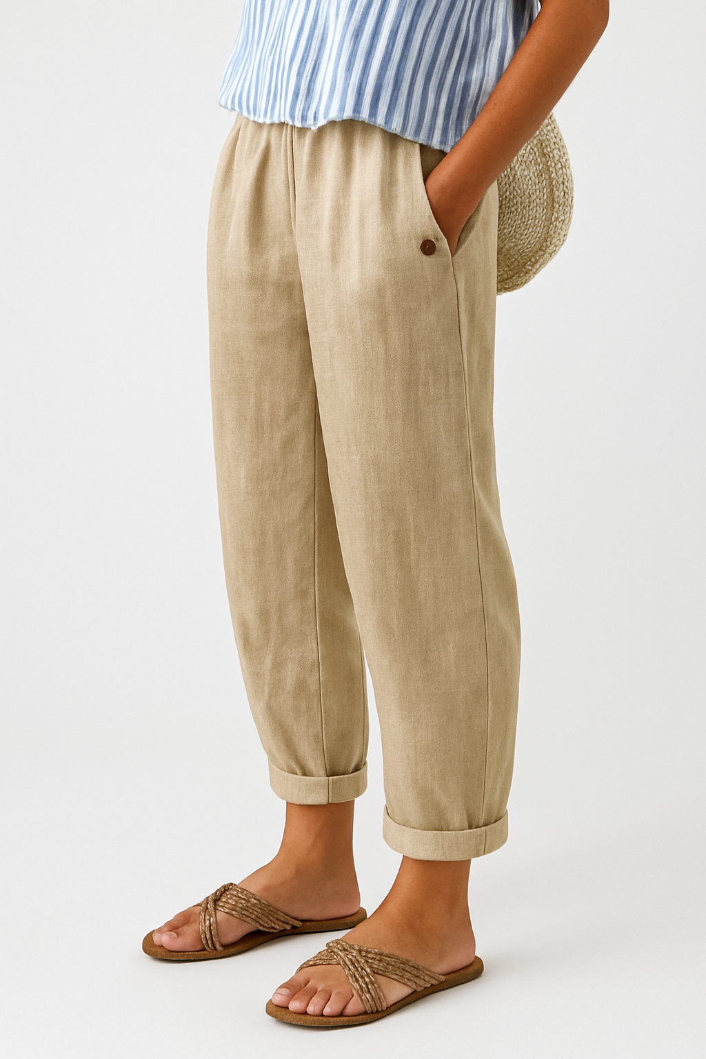 Women's Wide Leg Casual Pants | Relaxed Fit-1