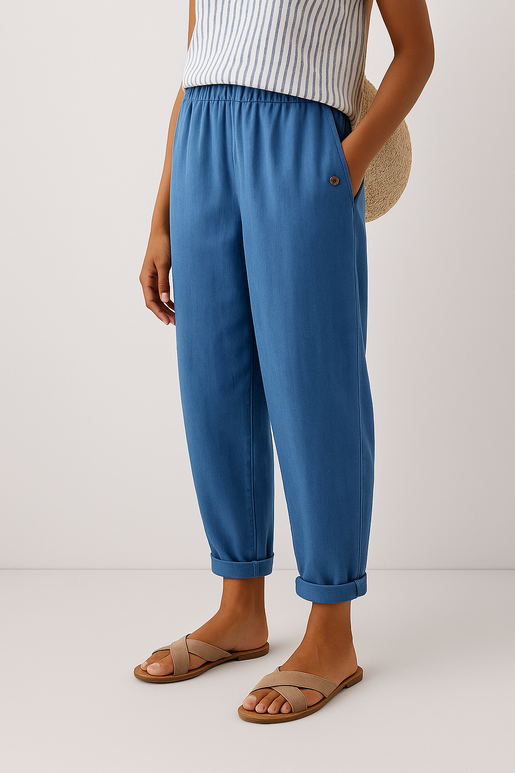 Women's Wide Leg Casual Pants | Relaxed Fit-3