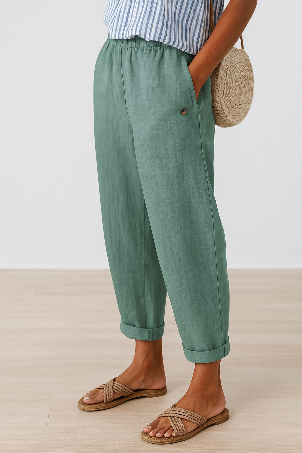 Women's Wide Leg Casual Pants | Relaxed Fit-4