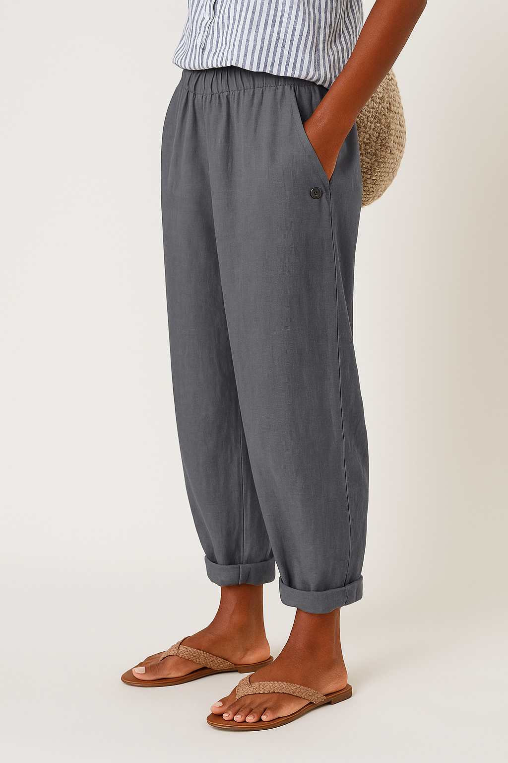 Women's Wide Leg Casual Pants | Relaxed Fit-5