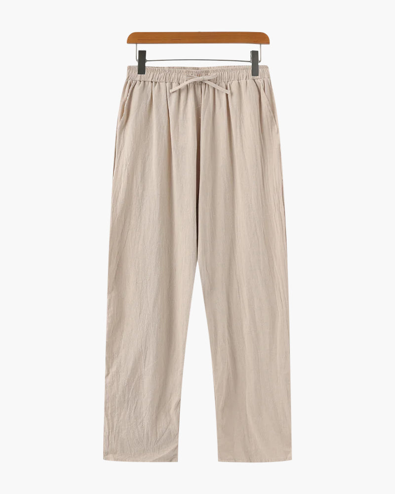 Men's Wide Leg Pants with Drawstring | Casual-3