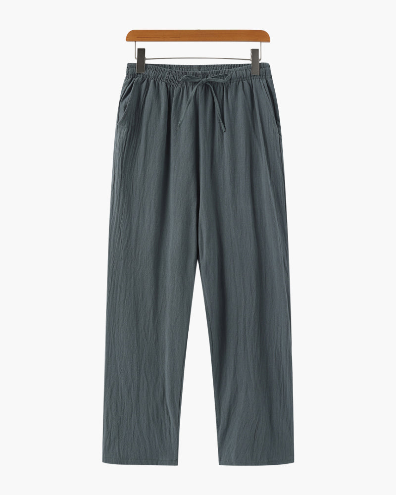 Men's Wide Leg Pants with Drawstring | Casual-13