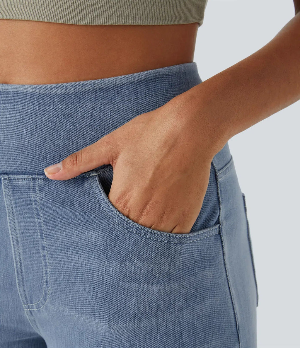 Women's Wide Leg High Waist Jeans | Casual-12
