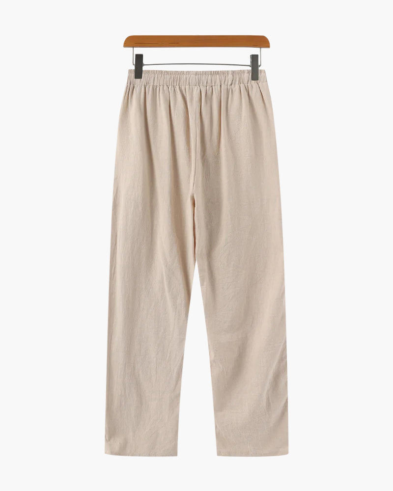 Men's Wide Leg Pants with Drawstring | Casual-6