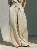 Women's Maxi Set | Sleeveless Wide Leg Pants-7