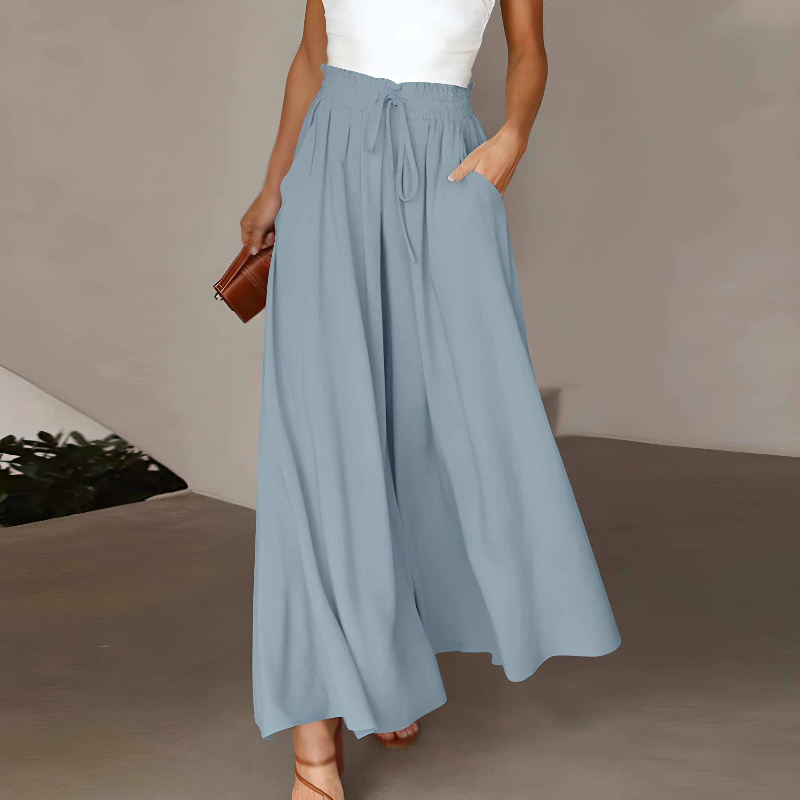 Women's Maxi Pants | Wide Leg Summer Casual-4