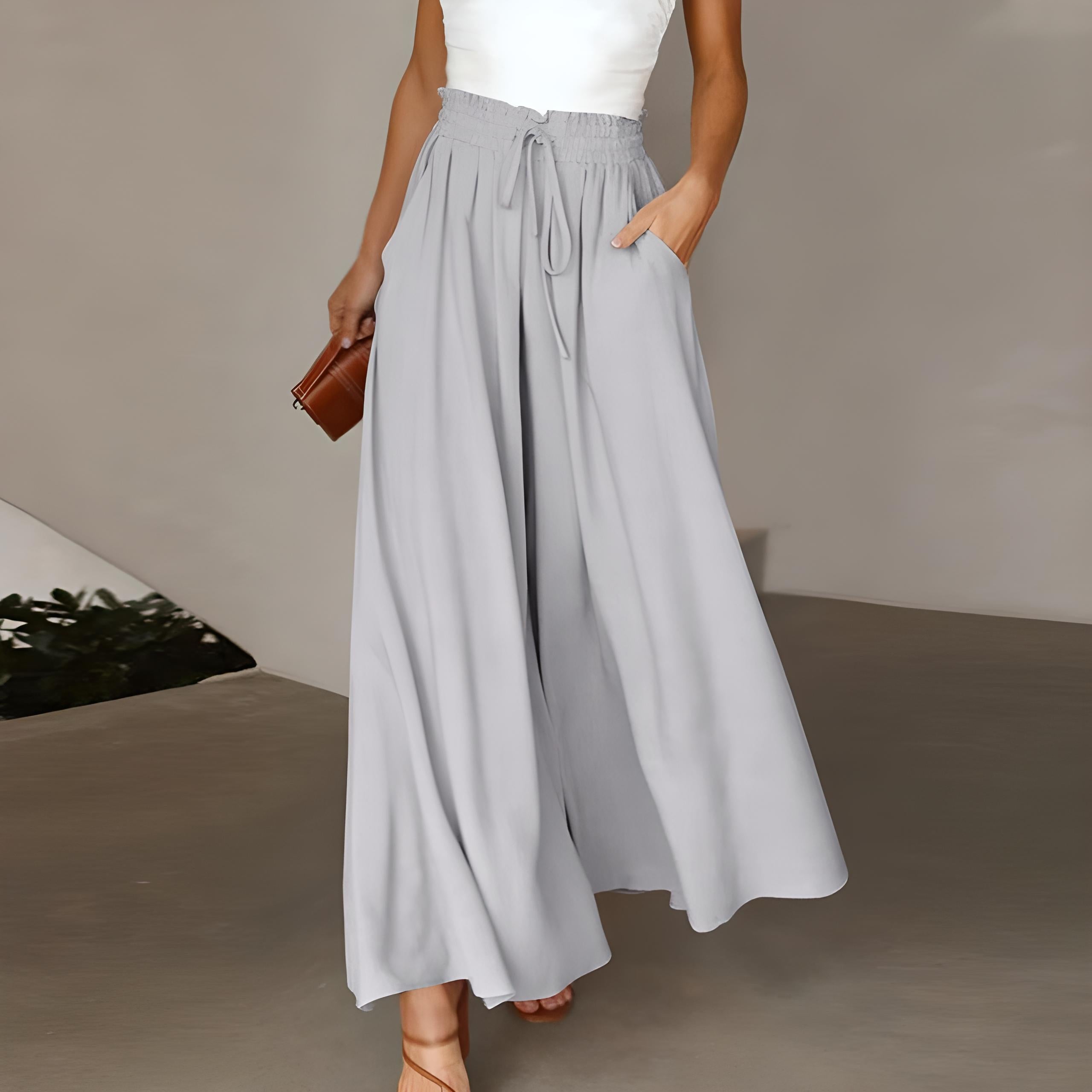 Women's Maxi Pants | Wide Leg Summer Casual-3
