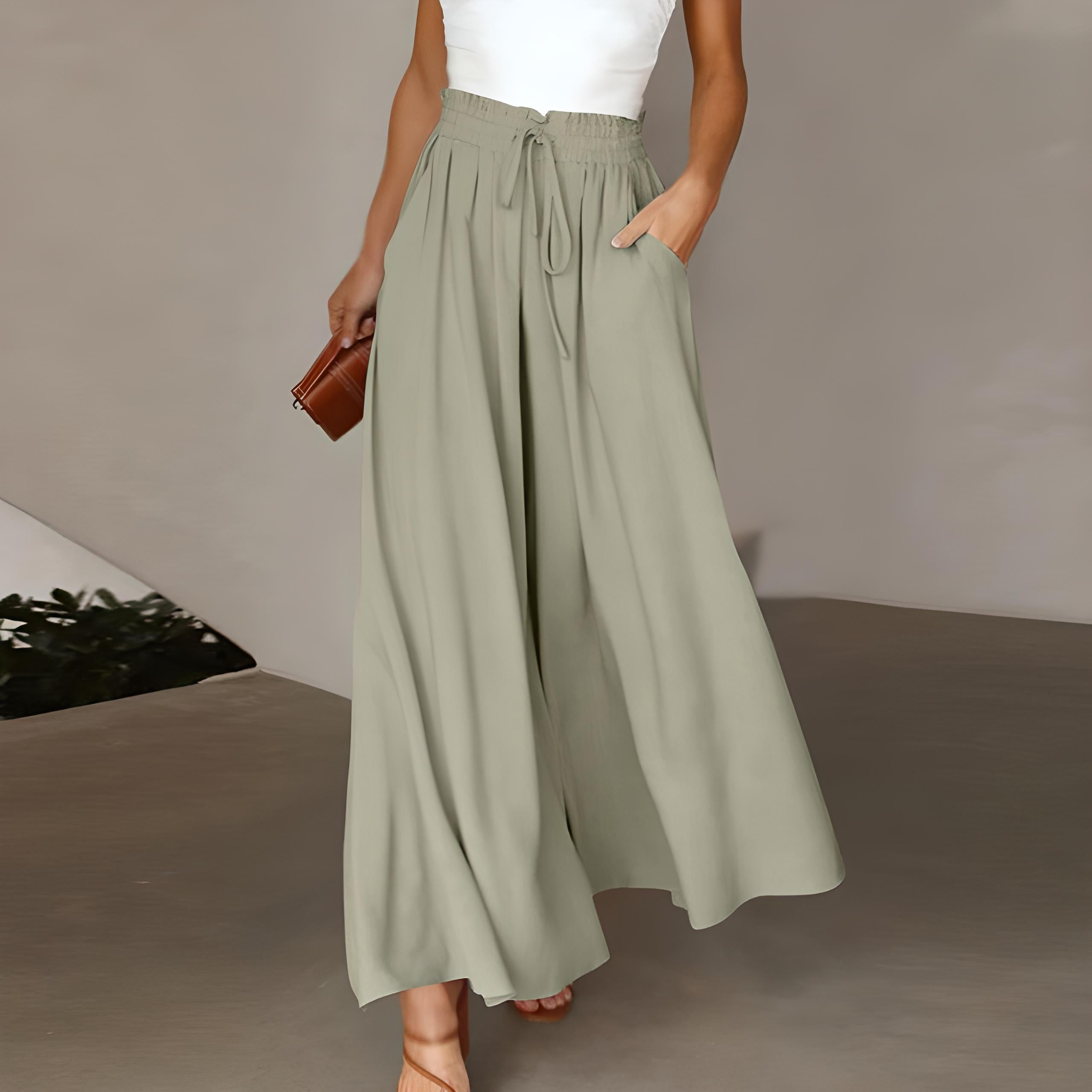 Women's Maxi Pants | Wide Leg Summer Casual-6