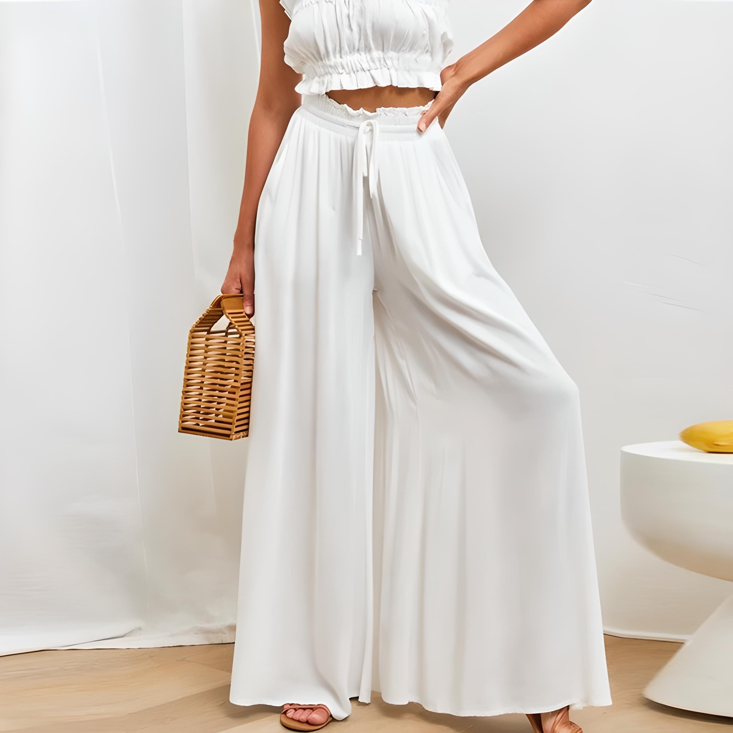 Women's Maxi Pants | Wide Leg Summer Casual-1