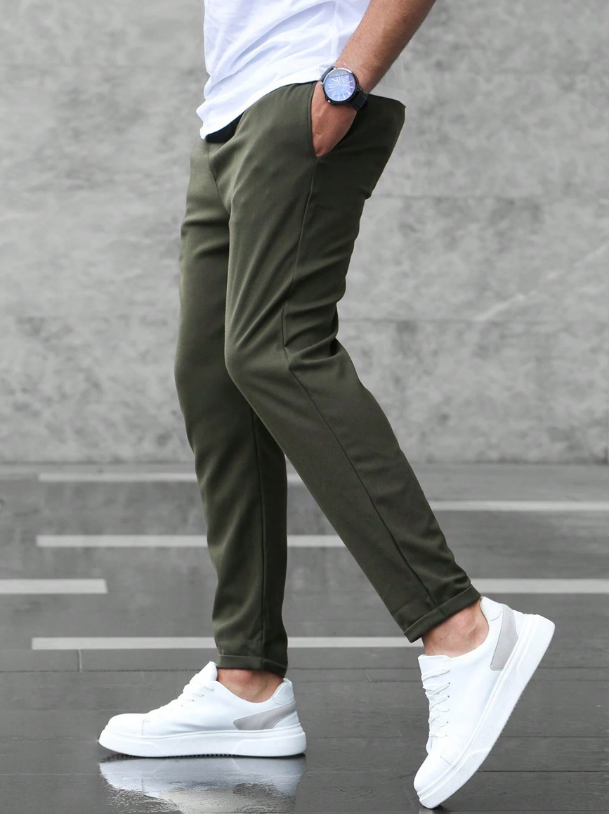 Men's Casual Wide Leg Pants | Stretch-9