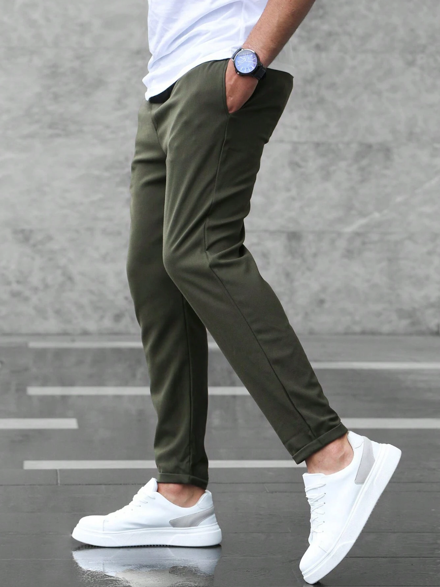 Men's Casual Wide Leg Pants | Stretch-2