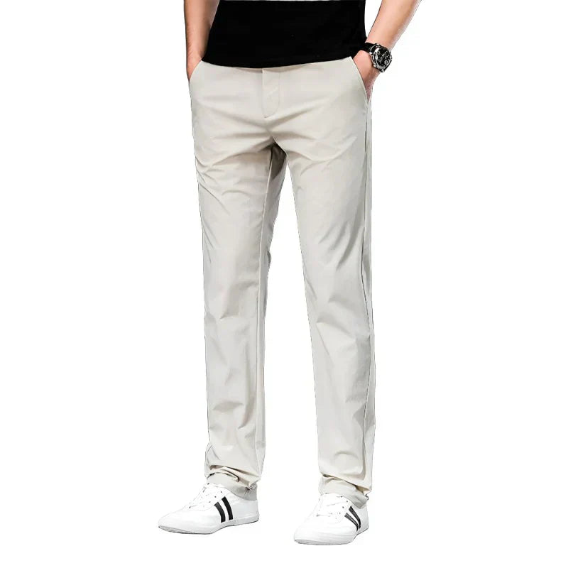 Men's Casual Chino Pants | Wide Leg Khaki-1