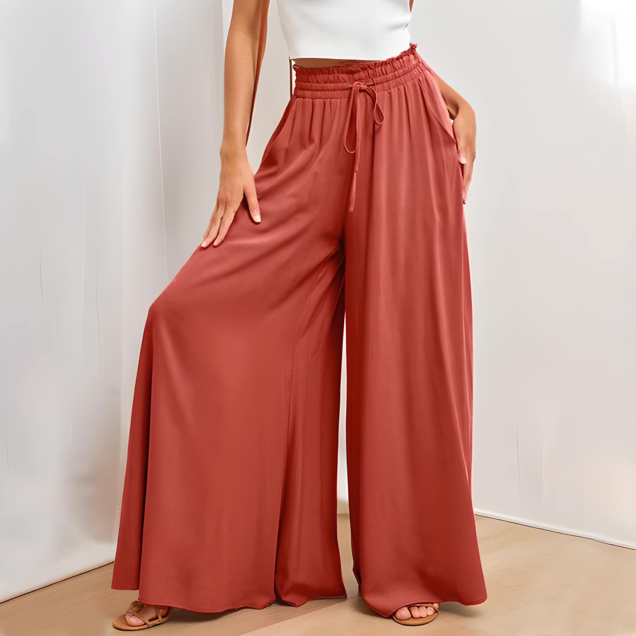 Women's Maxi Pants | Wide Leg Summer Casual-8