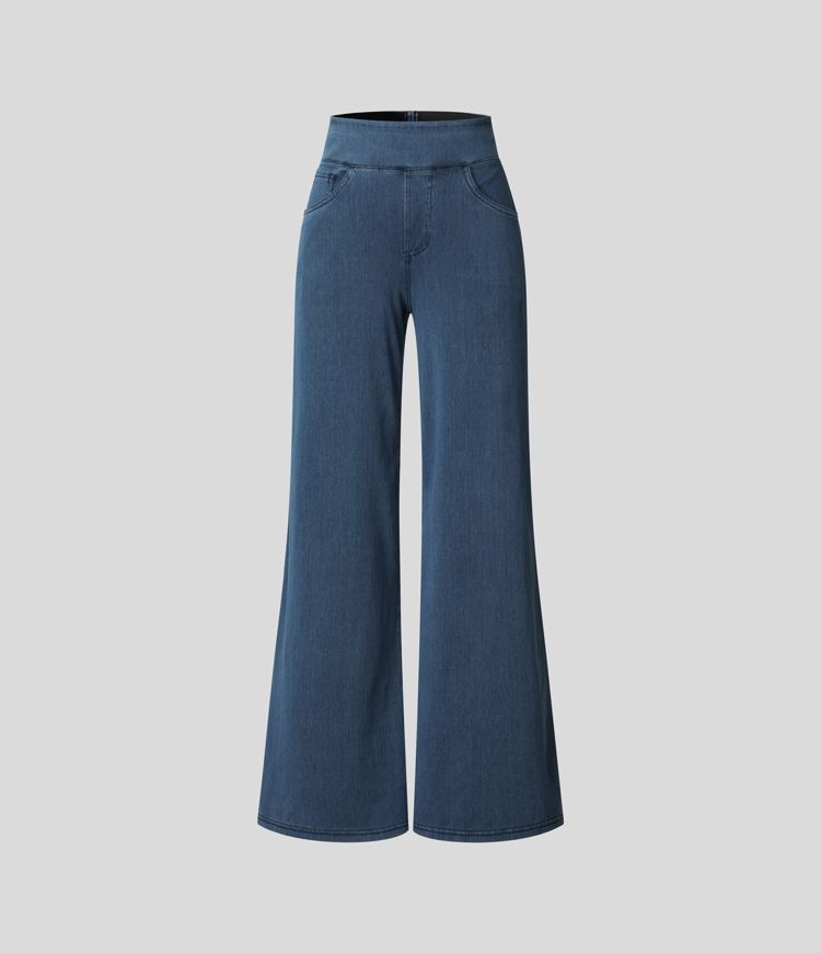 Women's Wide Leg High Waist Jeans | Casual-7