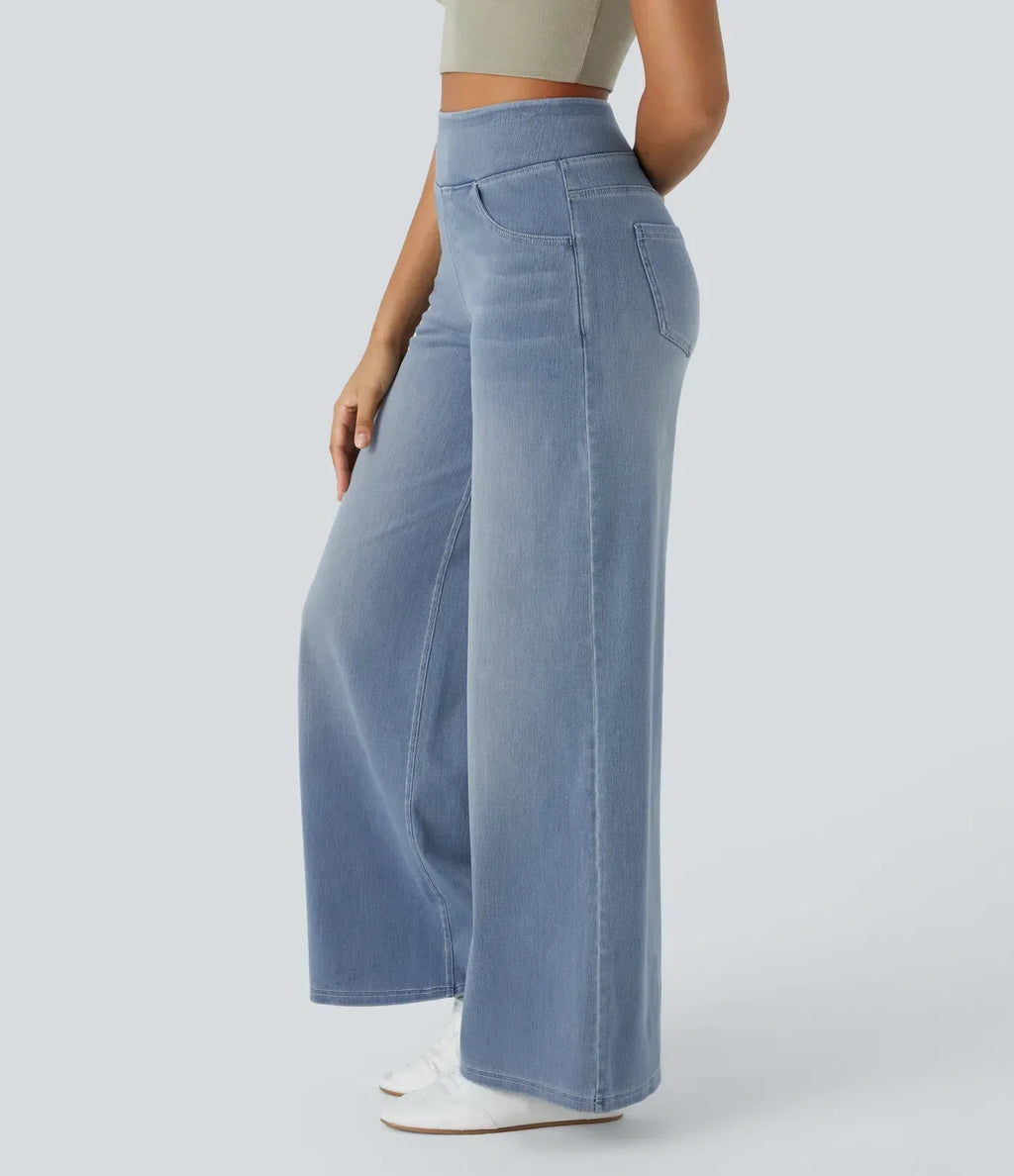 Women's Wide Leg High Waist Jeans | Casual-11
